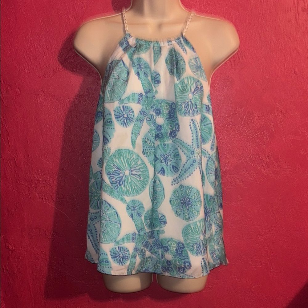 Lilly Pulitzer for Target Beachy blue and white camisole top. Sz small.